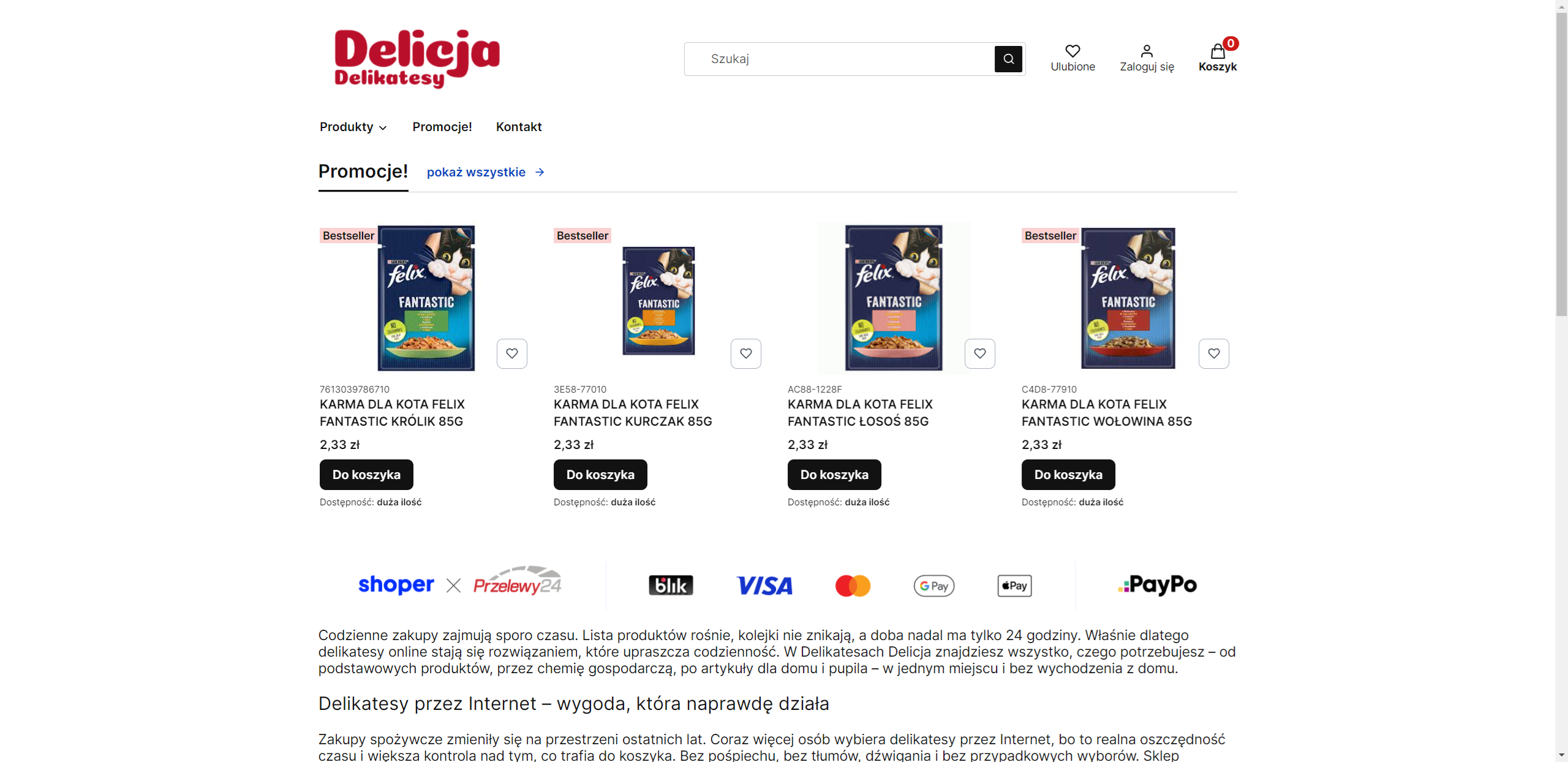 Jakie kategorie produktów powinien mieć dobrze zaopatrzony sklep delikatesowy online?