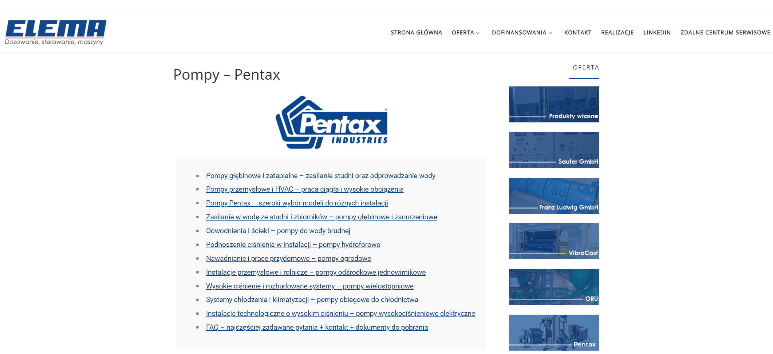 Pompy Pentax w gospodarstwie i przemyśle - jedno rozwiązanie, wiele zastosowań