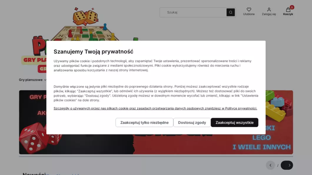 Gry planszowe dla dzieci, młodzieży, dorosłych | Planszoklocki.pl - zrzut ekranu