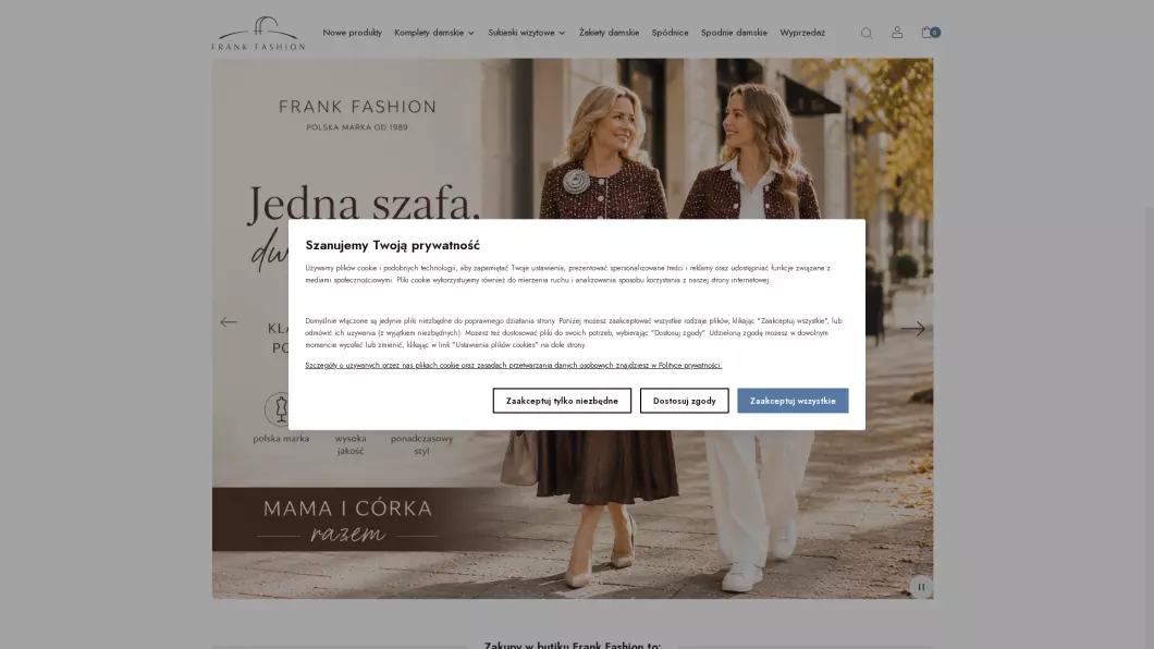 Odzież damska Frank Fashion - zrzut ekranu