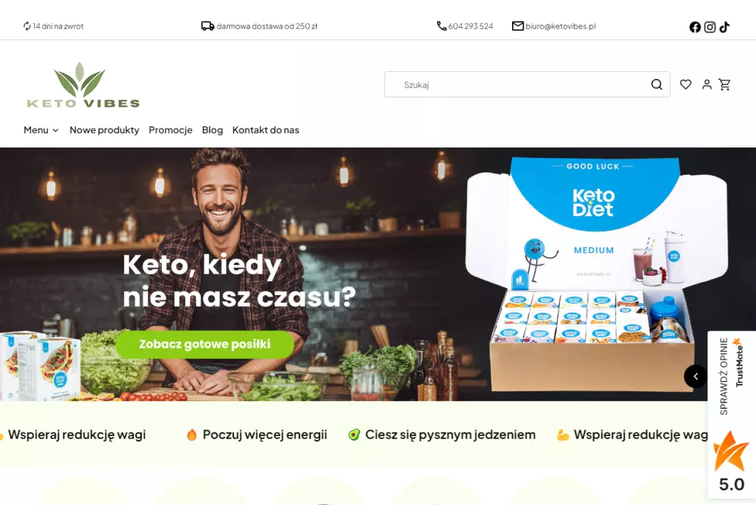 KetoVibes - sklep keto i low carb - zrzut ekranu
