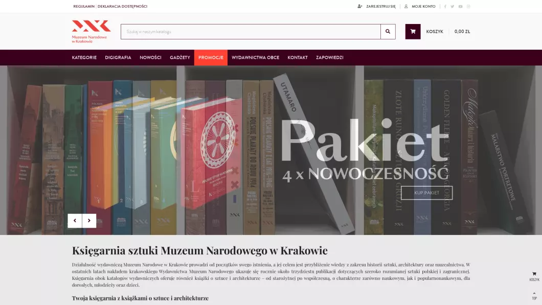 Księgarnia internetowa Kraków | eksiegarnia.mnk.pl - zrzut ekranu