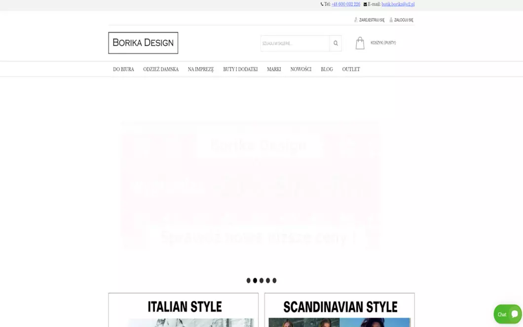 Borika Design - zrzut ekranu