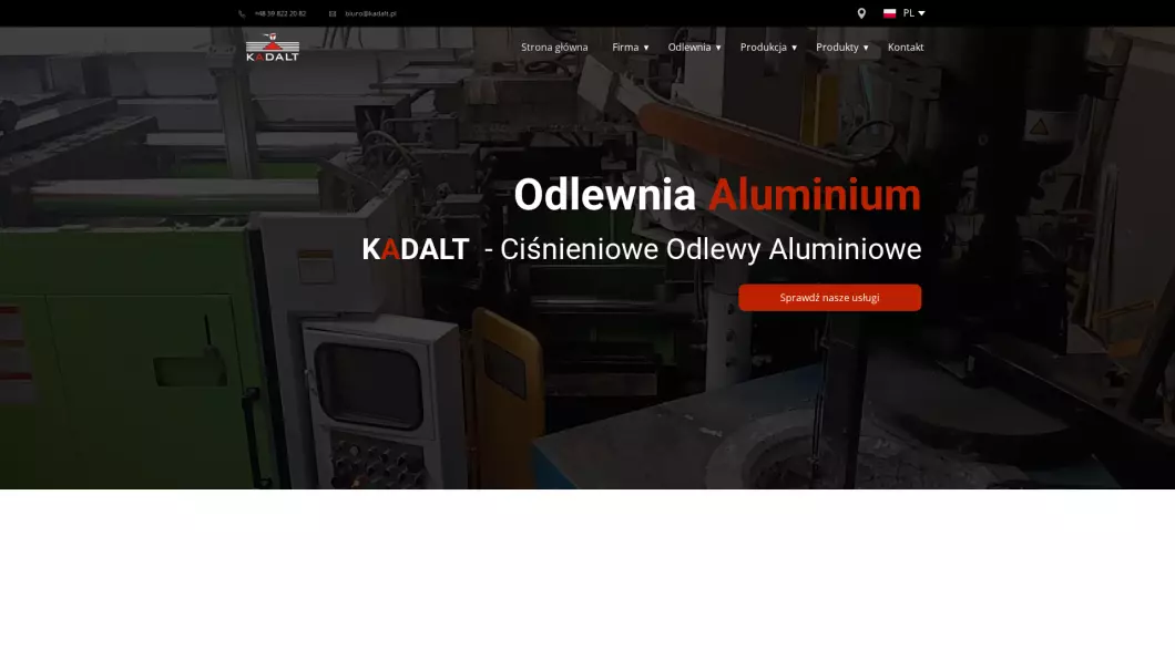 Odlewnia metali Kadalt - zrzut ekranu